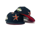HOUSTON ASTROS 2005 WORLD SERIES "BEHIND THE COLORS" RED BRIM NEW ERA FITTED HAT