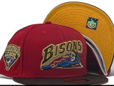 BUFALLO BISONS INTERNATIONAL LEAGUE YELLOW BRIM NEW ERA FITTED HAT
