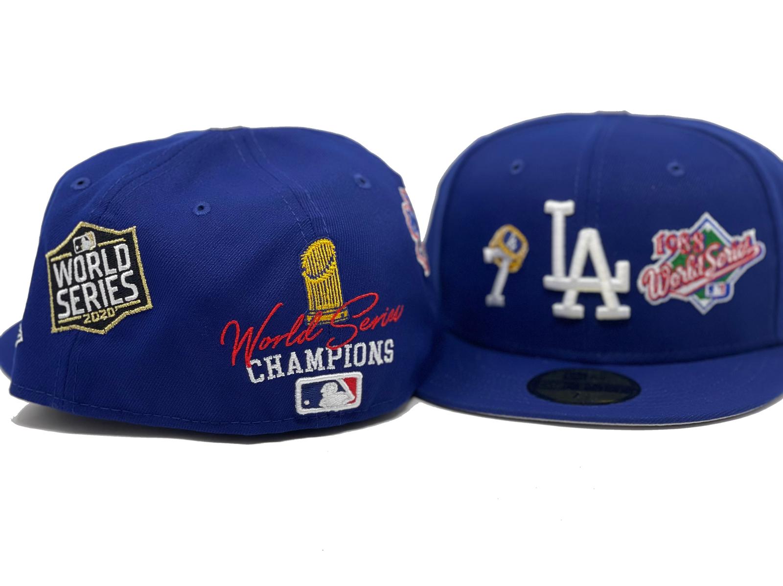 New Era Los Angeles Dodgers Royal Blue Gold Crystal 77/8