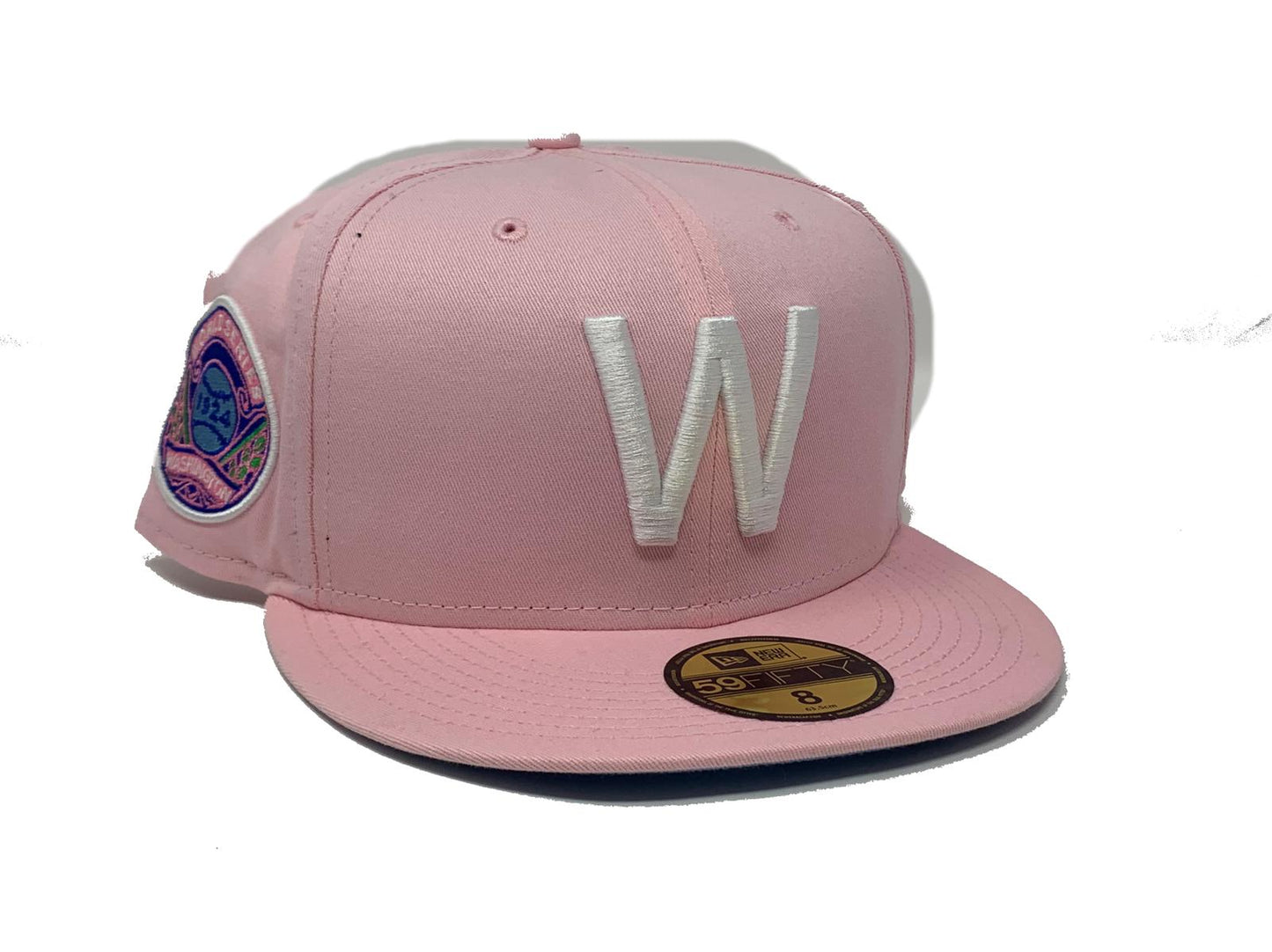 WASHINGTON SENATORS 1924 WORLD SERIES LIGHT PINK ICY BRIM NEW ERA FITTED HAT
