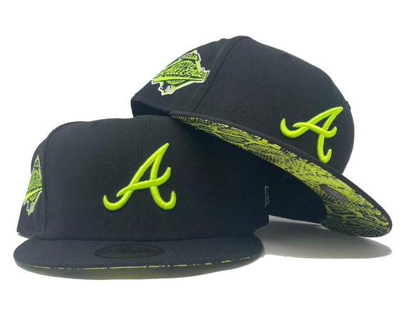 Atlanta Braves 1995 World Series Snakeskin Print Brim New Era Fitted Hat