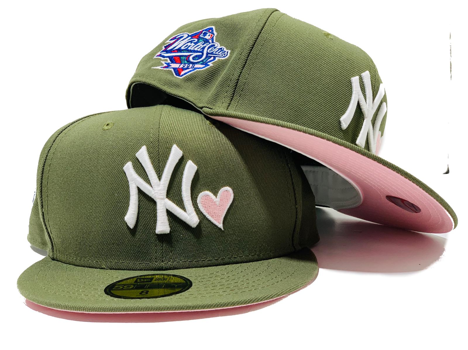 Brown Heart New York Yankees Pink Bottom 1998 World Series New Era 59Fifty  Fitted
