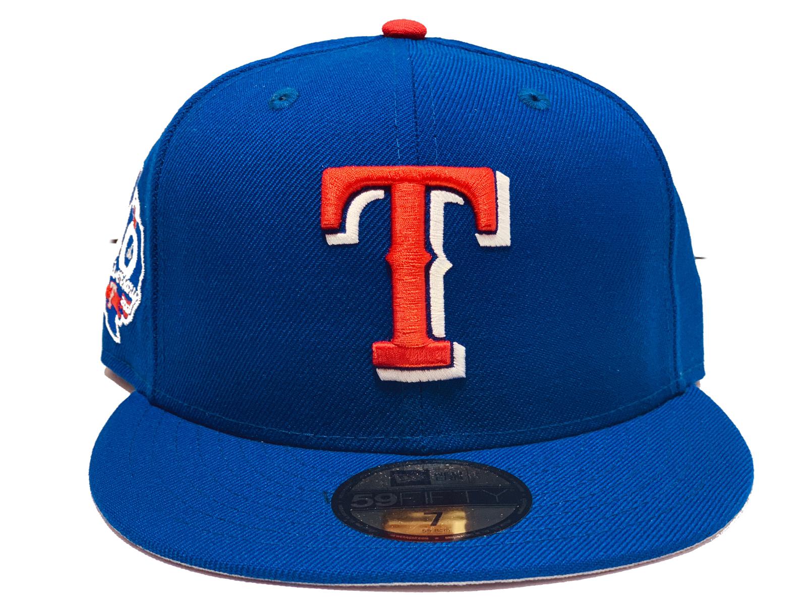 Black Texas Rangers 40th Anniversary Side Patch New Era 59FIFTY Fitted 73/4