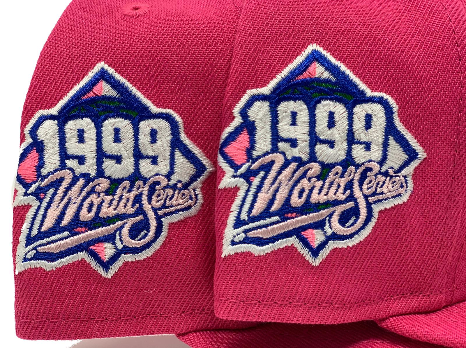 NEW YORK YANKEES 1999 WORLD SERIES HOT PINK LIGHT PINK BRIM NEW ERA FI –  Sports World 165