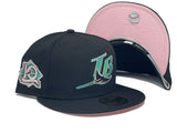 TAMPA BAY DEVIL RAYS 10TH SEASONS BLACK PINK BRIM NEW ERA FITTED HAT