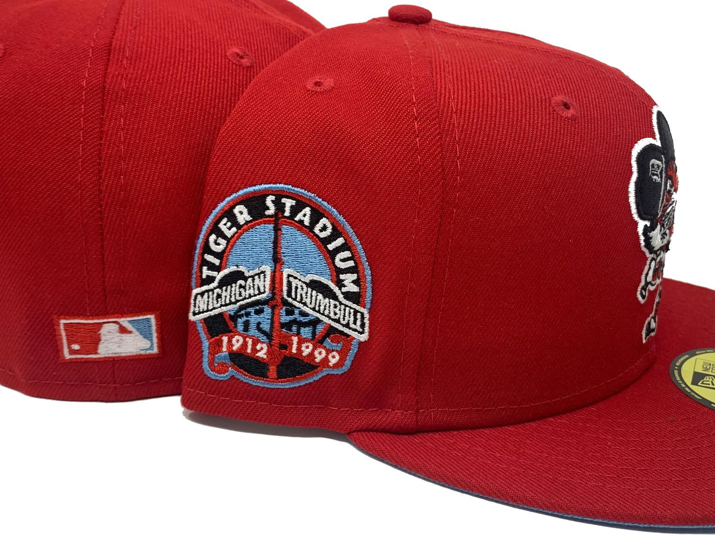 DETROIT TIGERS RED ICY BRIM NEW ERA FITTED HAT