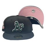 OAKLAND ATHLETICS 1989 BATTLE OF THE BAY BLACK PINK BRIM NEW ERA FITTED HAT