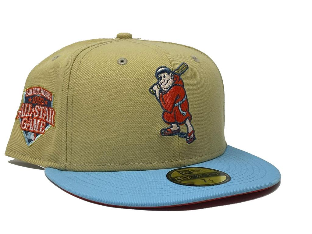 SAN DIEGO PADRES 1992 ALL STAR GAME "SUNRISE GRADIENT" ORANGE BRIM NEW ERA FITTED HAT