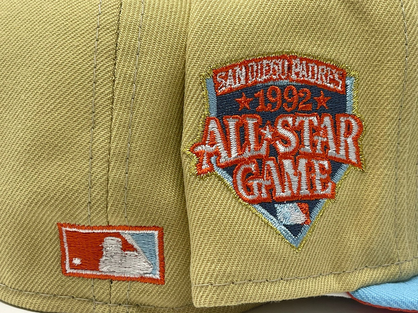 SAN DIEGO PADRES 1992 ALL STAR GAME "SUNRISE GRADIENT" ORANGE BRIM NEW ERA FITTED HAT