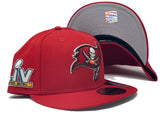 TAMPA BAY BUCCANEERS 55TH SUPER BOWL RED NEW ERA FITTED HAT