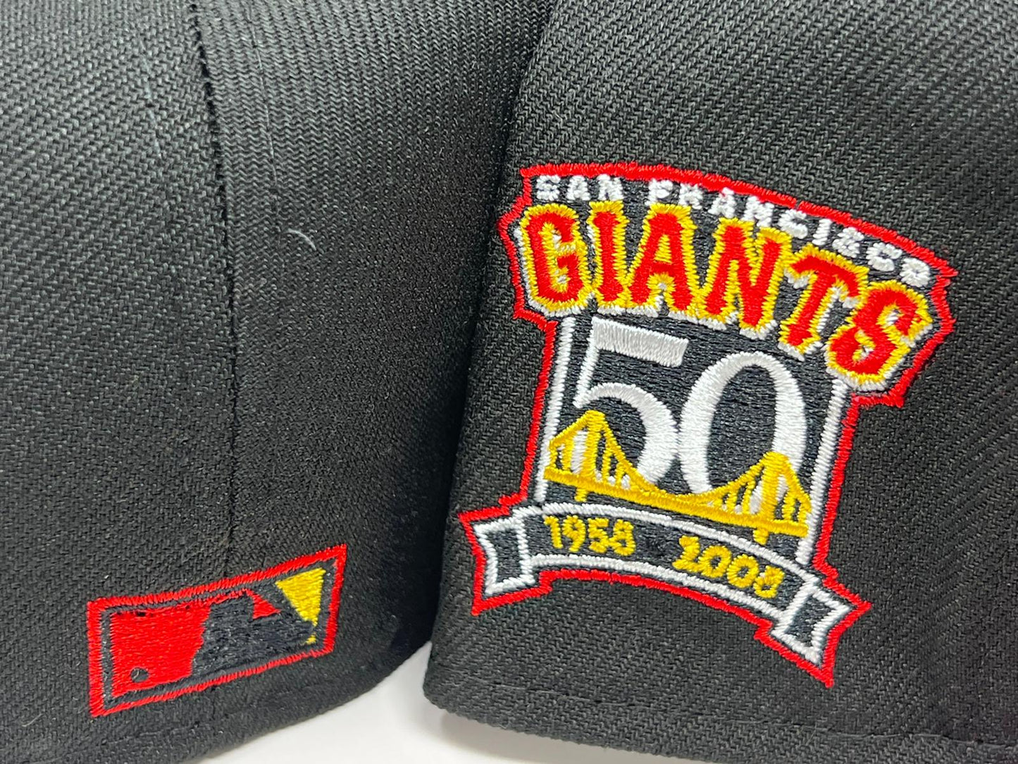 SAN FRANCISCO GIANTS 50TH ANNIVERSARY "WORLD CUP SOCCER PACK" YELLOW BRIM NEW ERA FITTED HAT