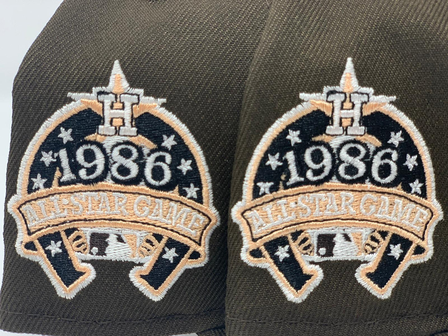HOUSTON ASTROS 1986 ALL STAR GAME BROWN PEACH BRIM NEW ERA FITTED HAT