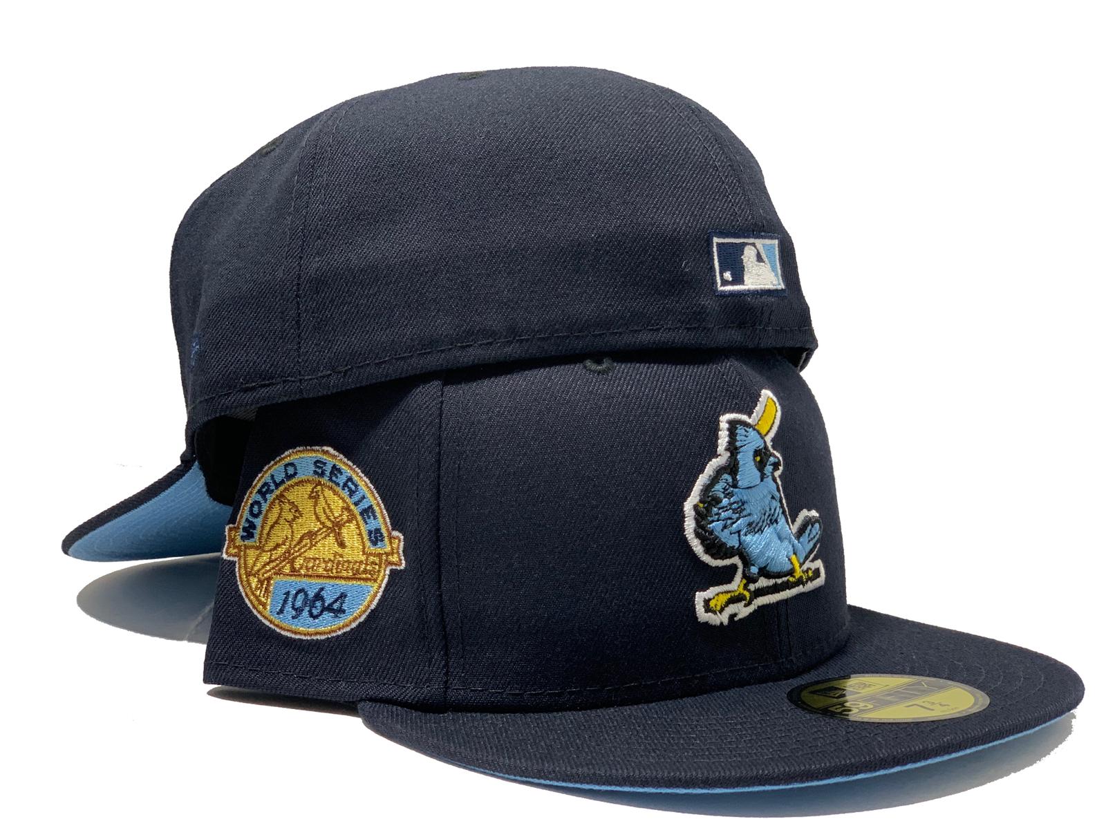 ST. LOUIS CARDINALS 1964 WORLD SERIES NAVY ICY BRIM NEW ERA FITTED