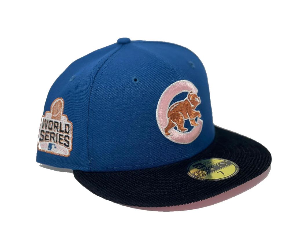 CHICAGO CUBS 2016 WORLD SERIES SEASHORE BLUE BLACK CORDUROY PINK