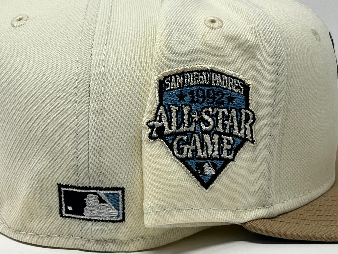 SAN DIEGO PADRES 1992 ALL STAR GAME SKY BLUE BRIM NEW ERA FITTED HAT