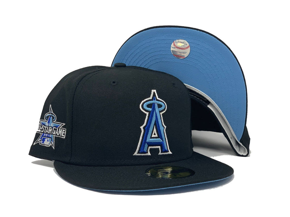 LOS ANGELES ANGELS 2010 ALL STAR GAME BLACK ICY BRIM NEW ERA FITTED HAT