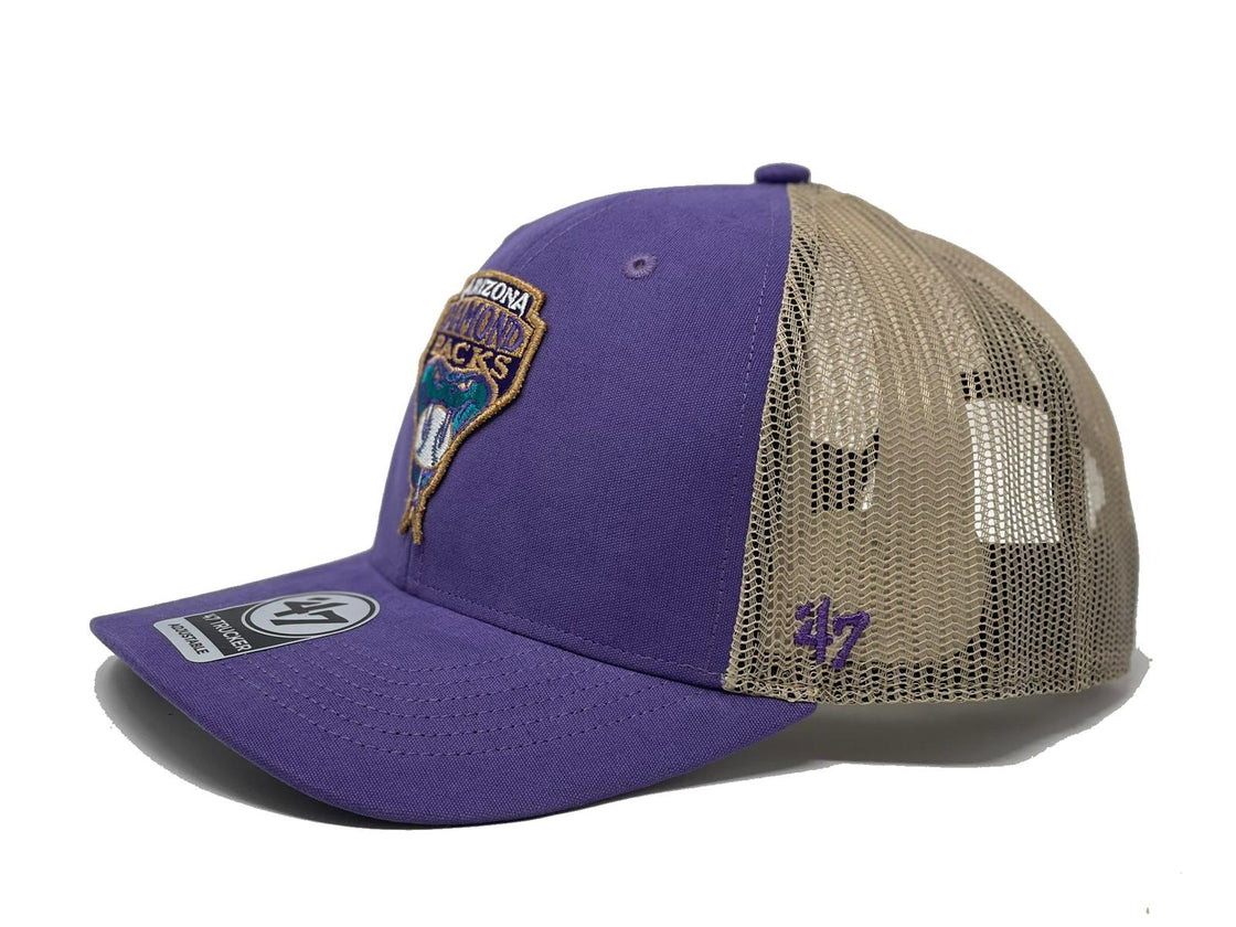 Arizona Diamondbacks '47  Trucker Snapback Hat - light purple