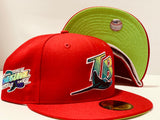 TAMPA BAY DEVIL RAYS INAUGURAL SEASON NEW ERA FITTED TO MATCH AIR JORDAN RETRO 5 " WHAT THE