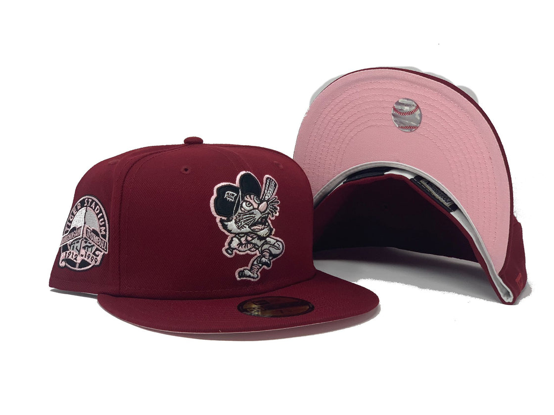 Burgundy Detroit Tigers 59fifty Custom New Era Fitted Hat