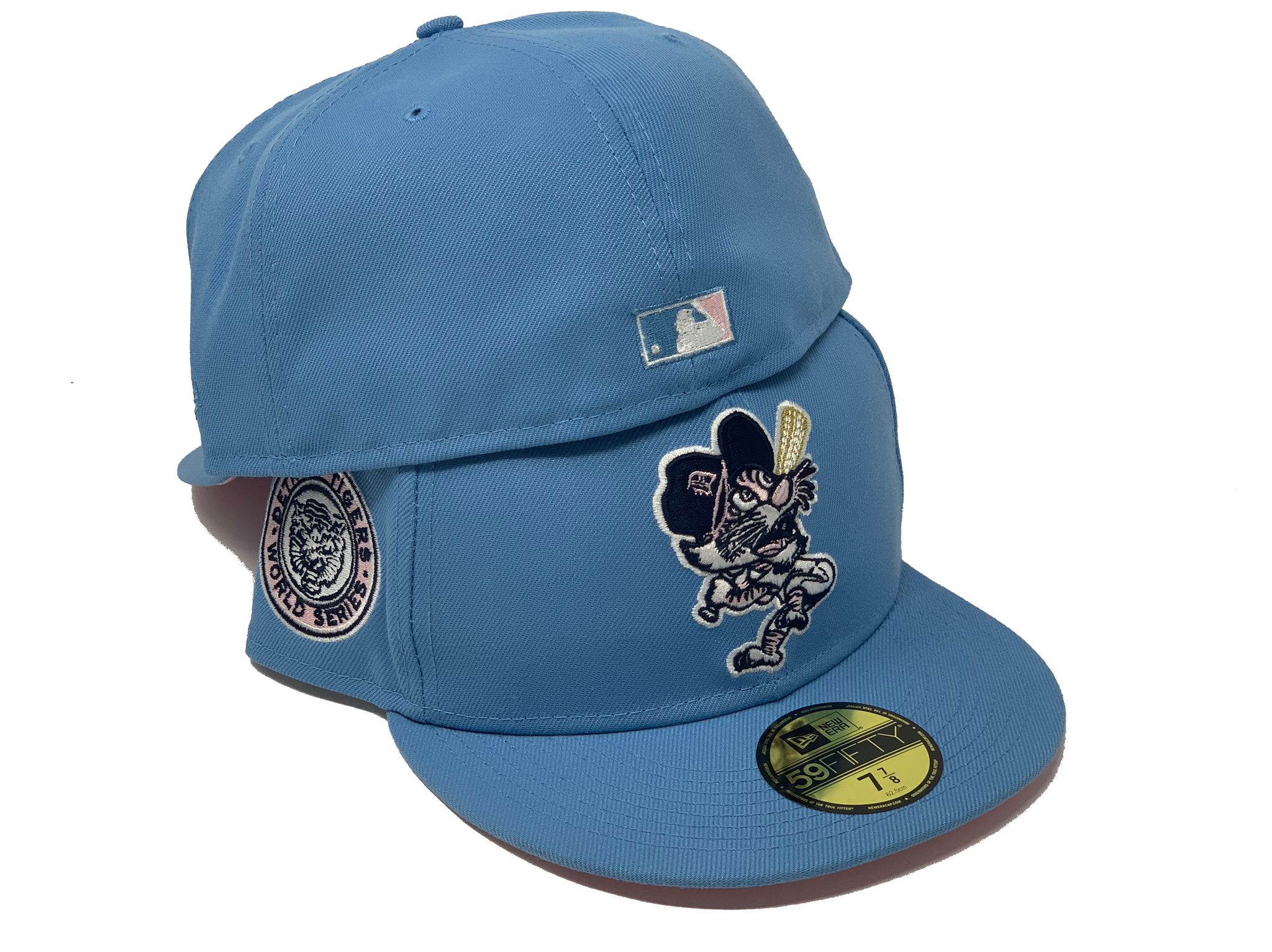 Detroit Tigers Alternate Logo Hat Club Exclusive 59FIFTY Hat Satin Sky  Blue Undervisor