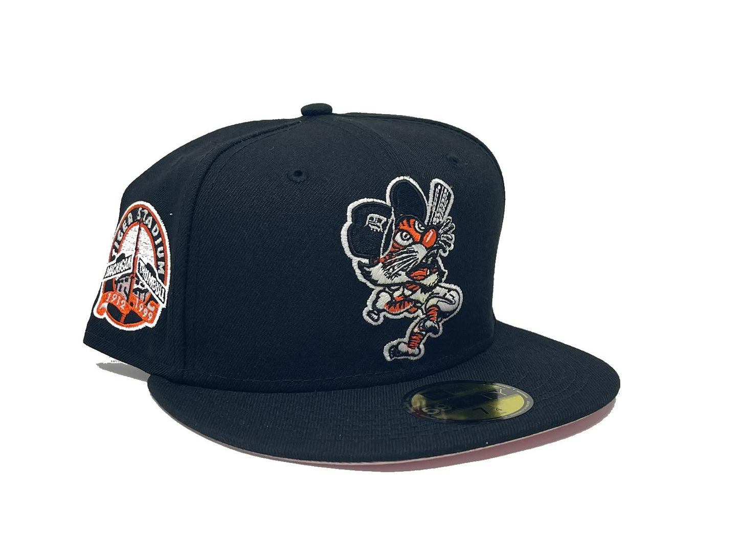 DETROIT TIGERS PINK BRIM NEW ERA FITTED HAT