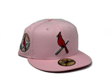 ST. LOUIS CARDINALS 1940 ALL STAR GAME LIGHT PINK RED BRIM NEW ERA FITTED HAT