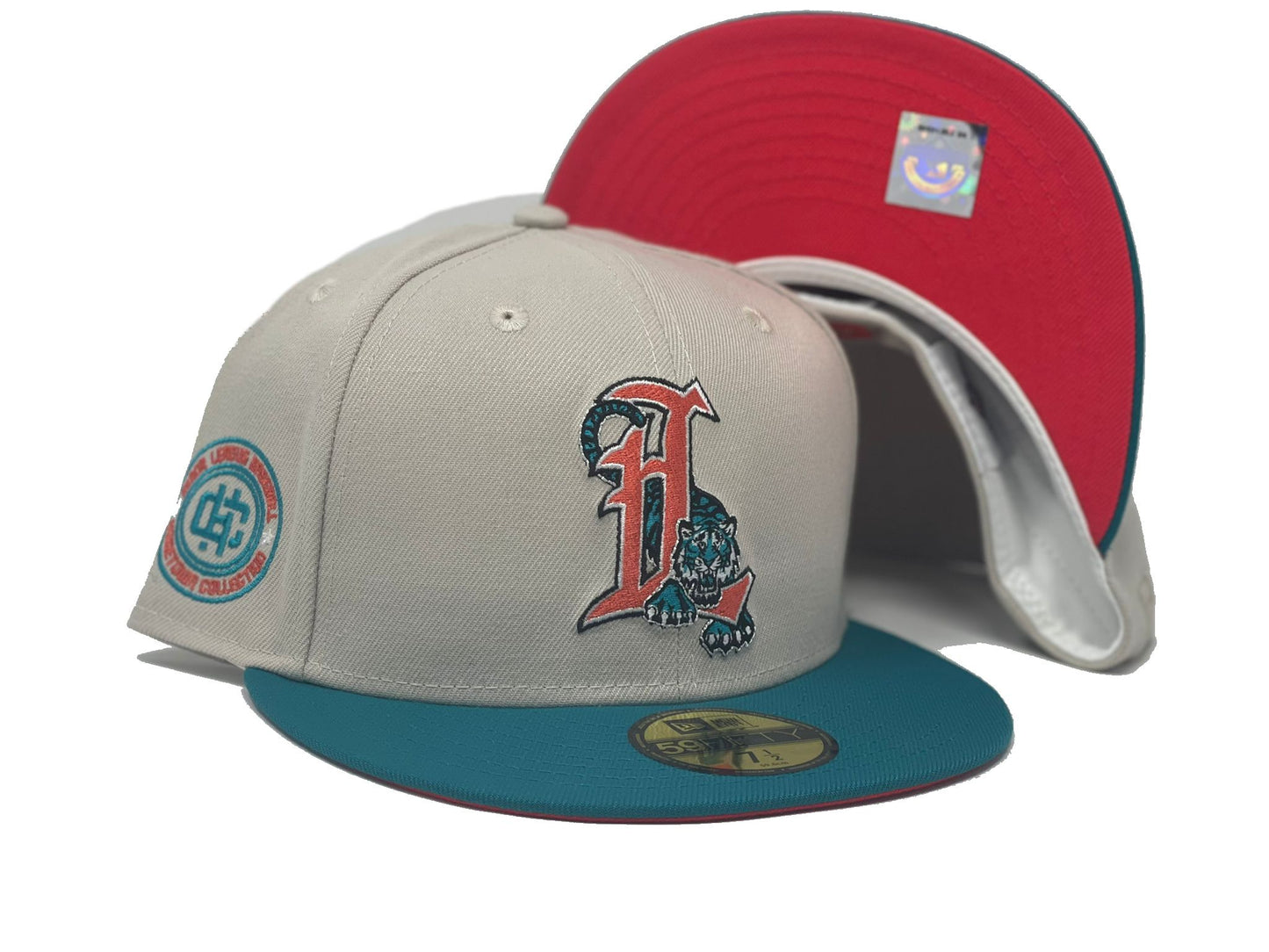 LAKELAND FLYING TIGERS "MILB * INTERNATIONAL SOCCER TEAM" CROSSOVER PACK INFRA RED BRIM NEW ERA FITTED HAT