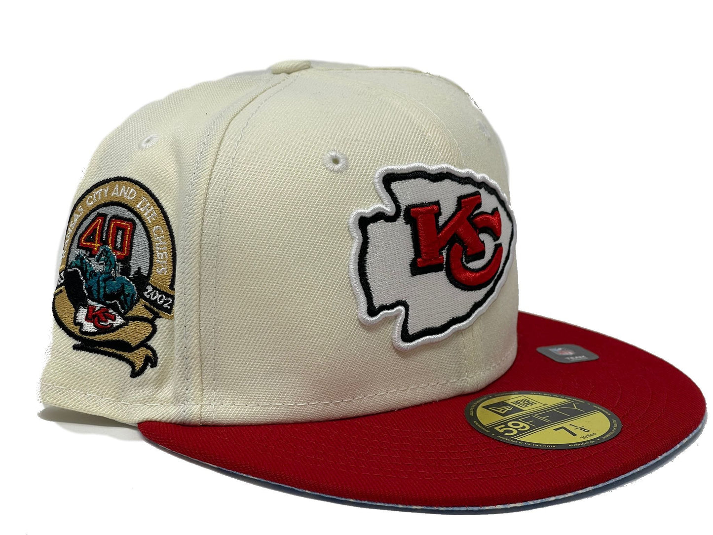 KANSAS CITY CHIEFS 40TH ANNIVERSARY "THURSDAY NIGHT FOOTBALL PAISLEY BRIM" COLLECTION" SKY BLUE PAISLEY BRIM NEW ERA FITTED HAT