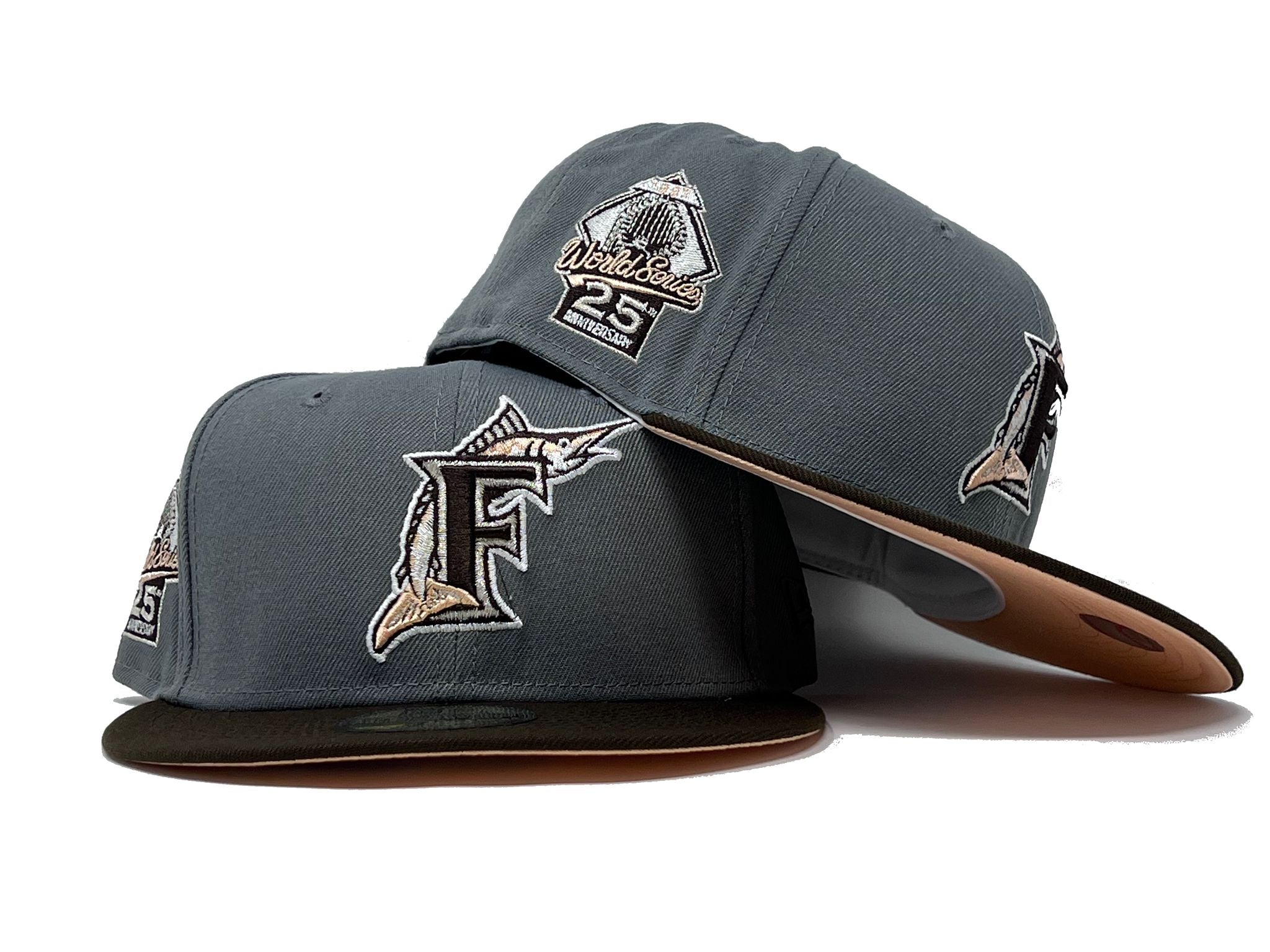 Black Florida Marlins 2x World Series Champions New Era 59FIFTY Fitted 73/4