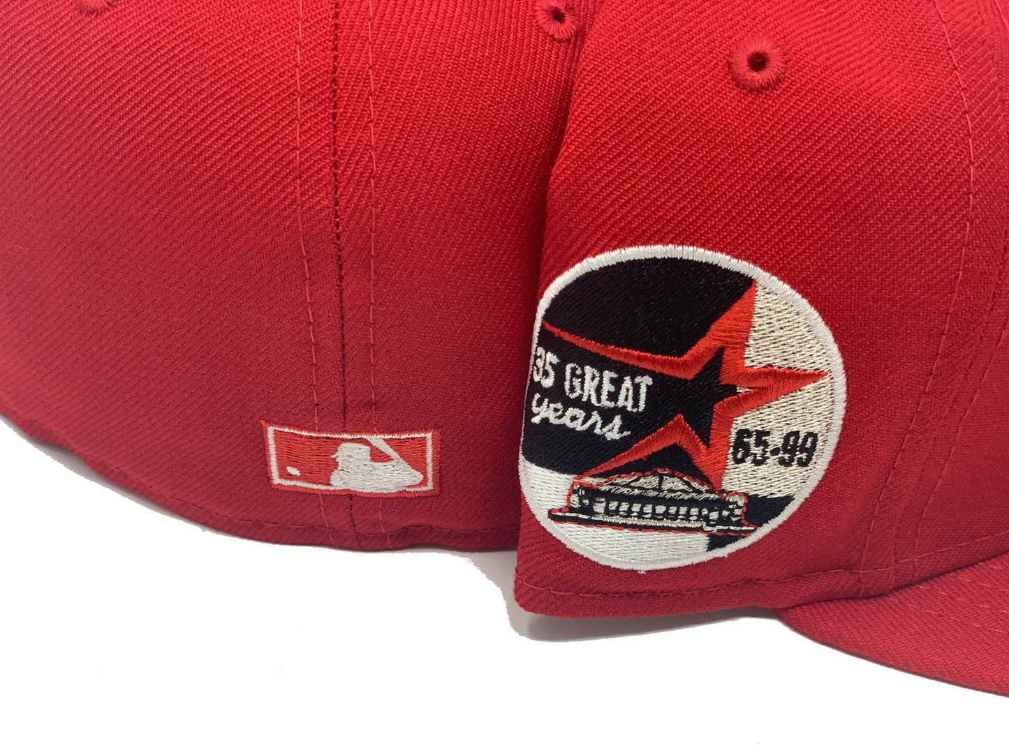 HOUSTON ASTROS 35TH ANNIVERSARY RED REFLECTIVE BRIM NEW ERA FITTED HAT