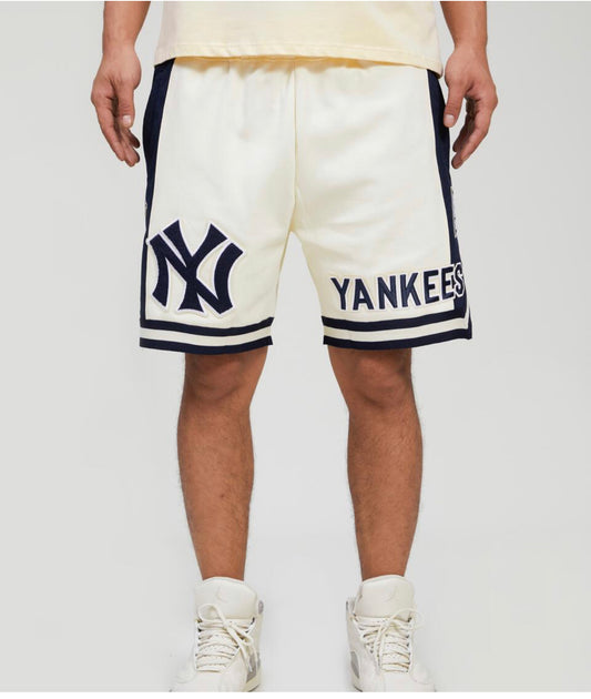 NEW YORK YANKEES PRO STANDARD 1927 WORLD SERIES SHORTS - EGGSHALE