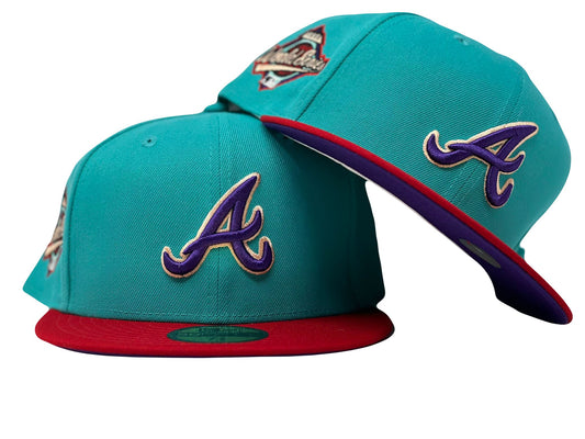 Atlanta Braves 1996 World Series "Princess Collection" Purple Brim New Era Fitted Hat