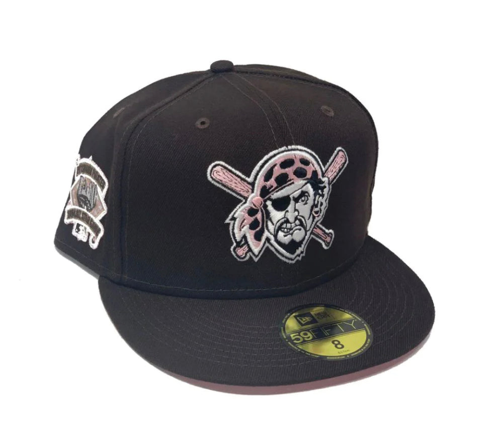 Pittsburgh Pirates 1994 All Star Game Deep Brown Pink Brim New Era Fitted Hat