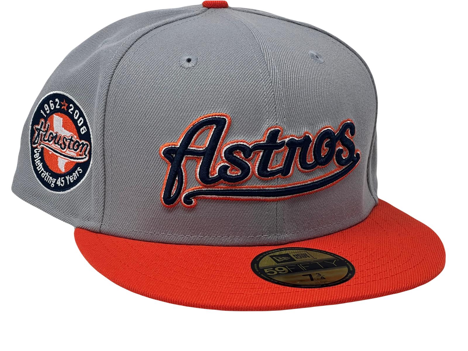 HOUSTON ASTROS 45TH ANNIVERSARY LIGHT BRONZE CAMEL VISOR GRAY BRIM