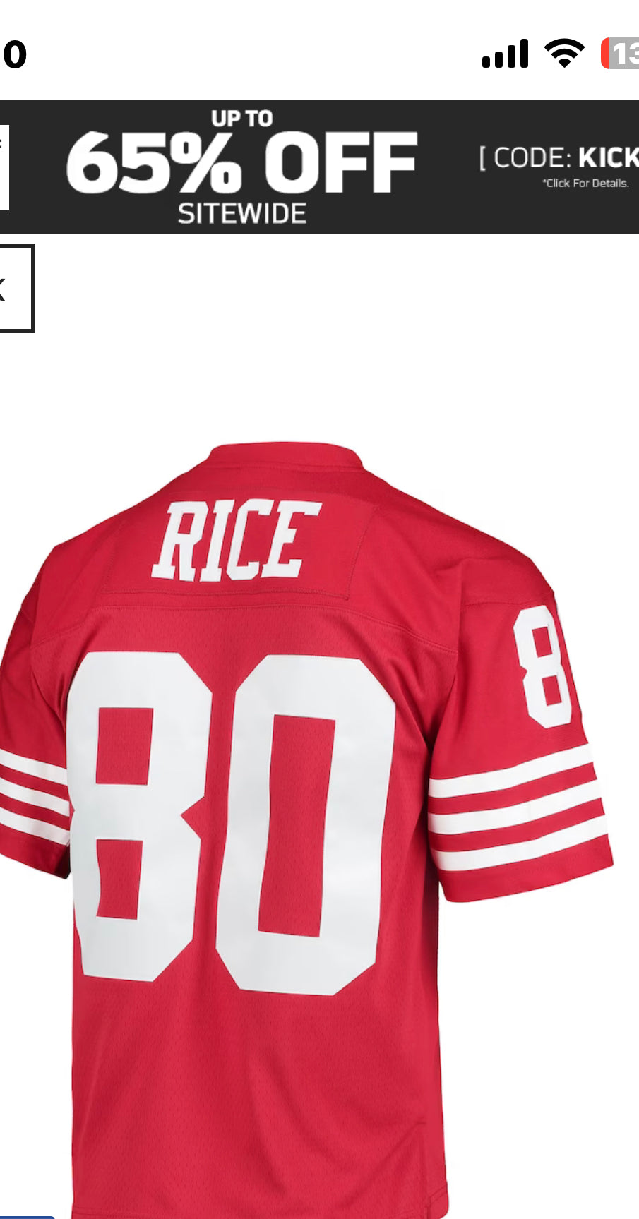 San Francisco 49ers - 1990 Jerry Rice Mitchell and Ness Legacy Jersey