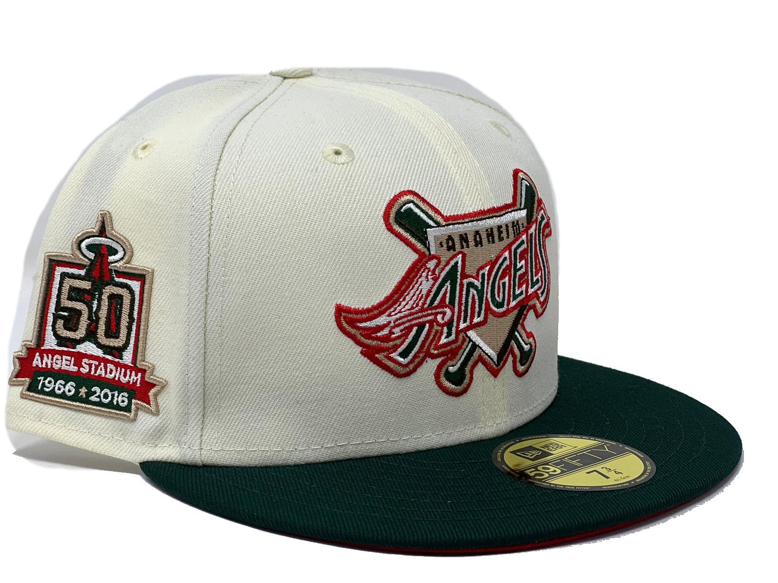 Los Angeles Angels 50th Anniversary Black Red Brim New Era Fitted Hat –  Sports World 165