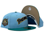 SAN DIEGO PADRES 40TH ANNIVERSARY "SUNRISE PACK" CAMEL BRIM NEW ERA FITTED HAT