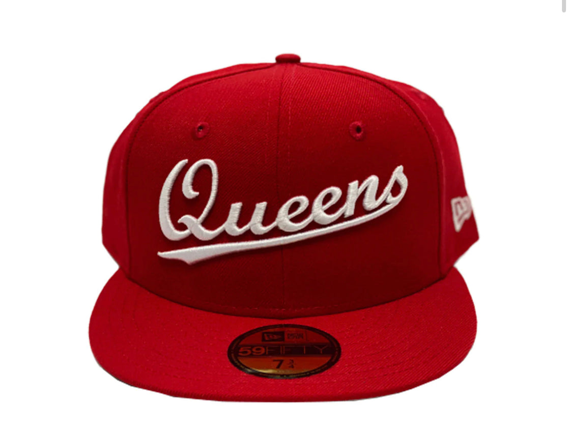 New York City Queens Red New Era 59Fifty Fitted Cap