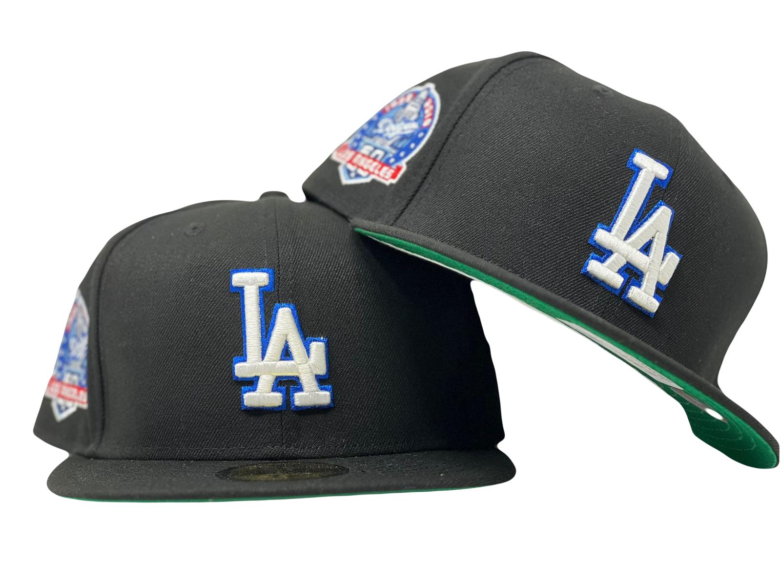 Los Angeles Dodgers New Era Green Undervisor 59FIFTY Fitted Hat - Gray