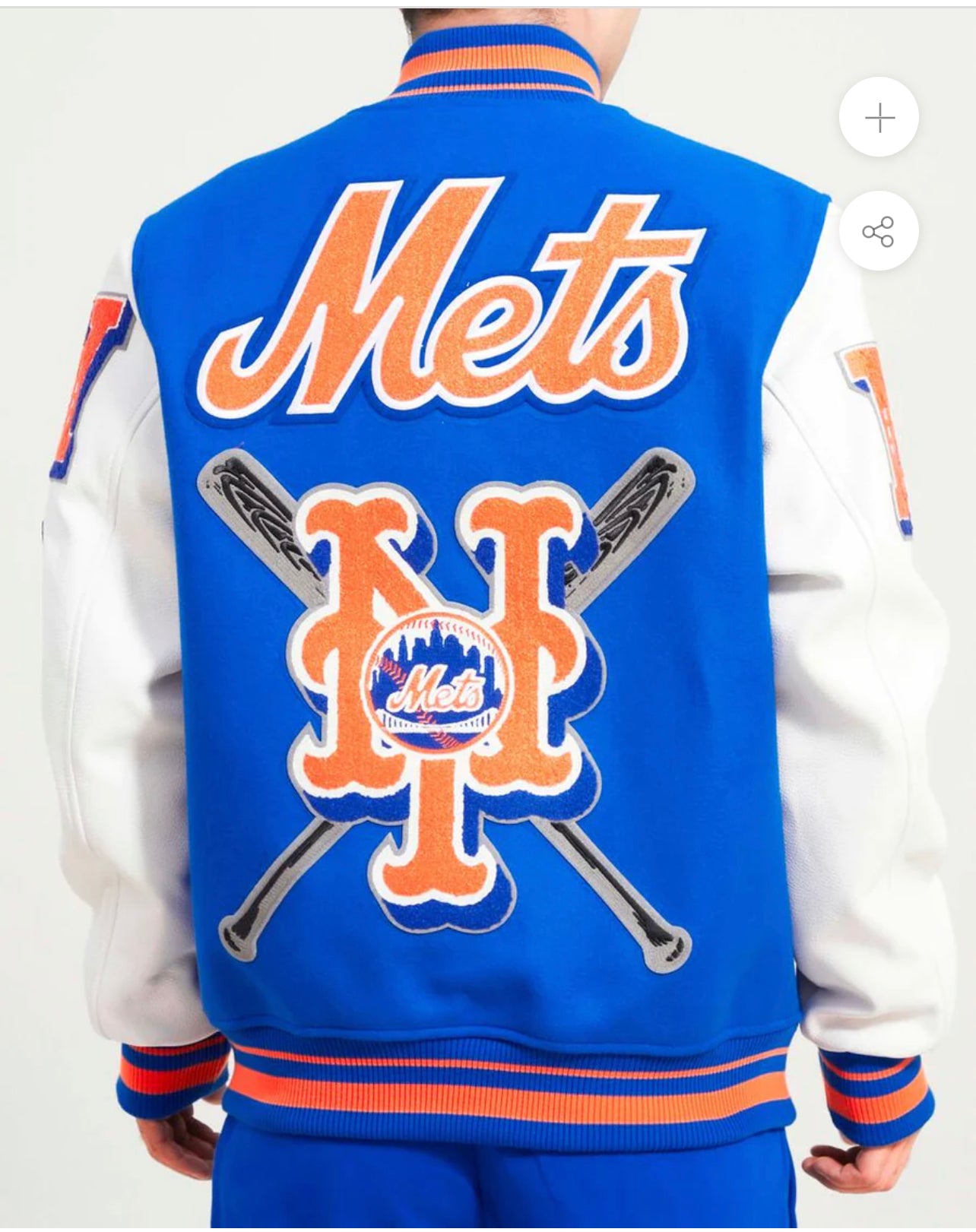 New York Mets Mash Up Logo Pro Standard Varsity Full-Zip Jacket - Royal