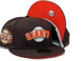 SAN FRANCISCO GIANTS 2000 INAUGURAL SEASON" AUTUMN 2" COLLECTION DEEP BROWN ORANGE BRIM NEW ERA FITTED HAT