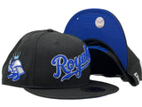 KANSAS CITY ROYALS BLACK ROYAL BRIM 950 NEW ERA SNAPBACK HAT