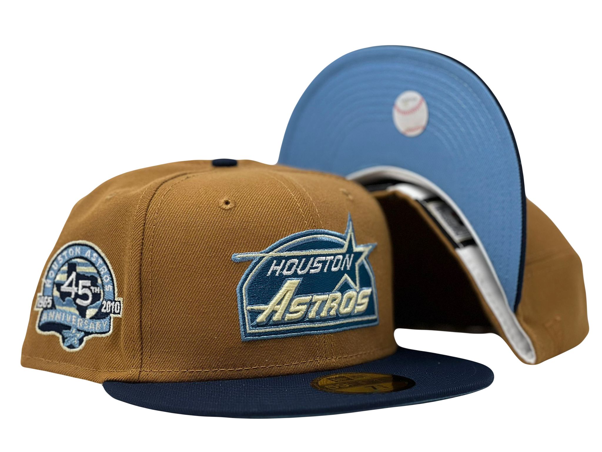 Men's Houston Astros New Era Blue Stone 45th Anniversary Undervisor 59FIFTY  Fitted Hat