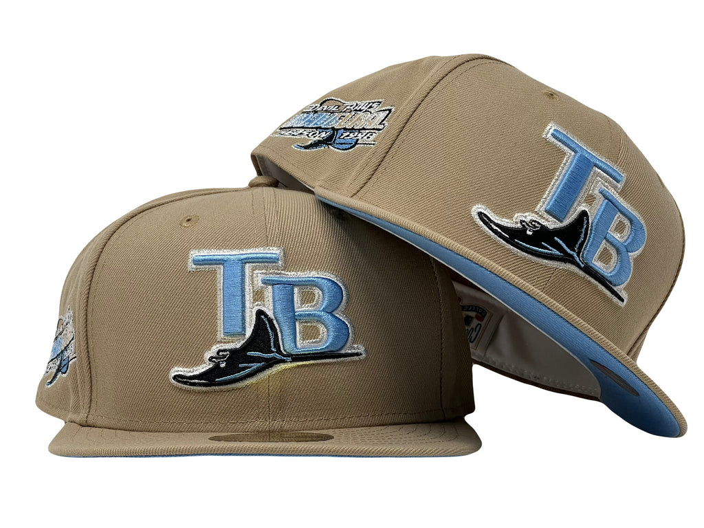 Tampa Bay Rays 1998 Inaugural Season Tan Icy Brim New Era Fitted Hat