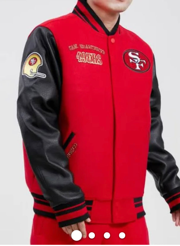 San Francisco 49Ers Pro Standard Retro Classic Rib Wool Varsity Jacket