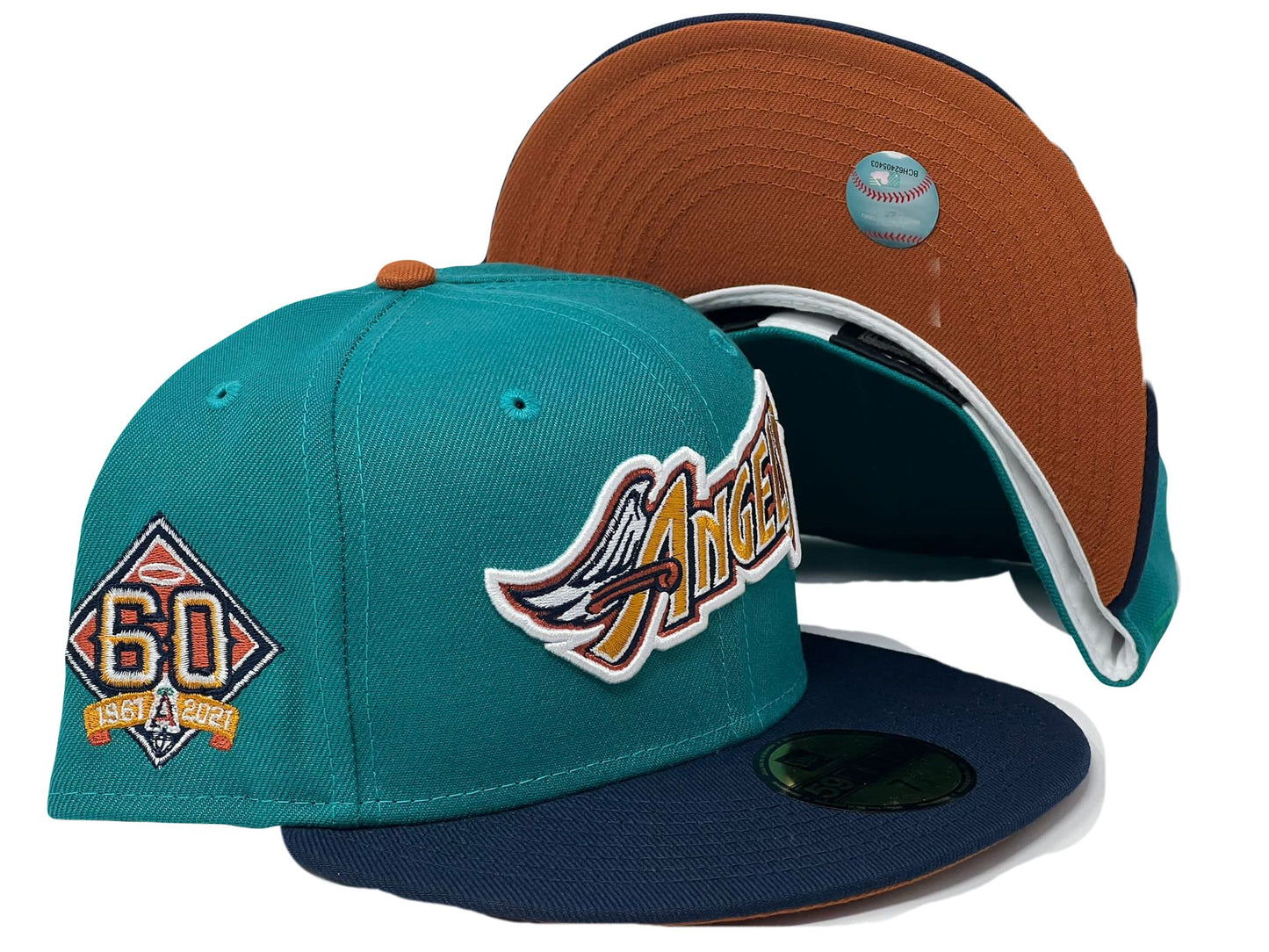 Los Angeles Angels 60th Anniversary "Galaxy Part 2" Rust Orange Brim New Era Fitted Hat