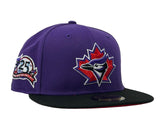 TORONTO BLUE JAYS 25TH ANNIVERSARY "NBA CROSSOVER " RED BRIM NEW ERA FITTED HAT