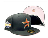 HOUSTON ASTROS 2005 WORLD SERIES BLACK PINK BRIM NEW ERA FITTED HAT