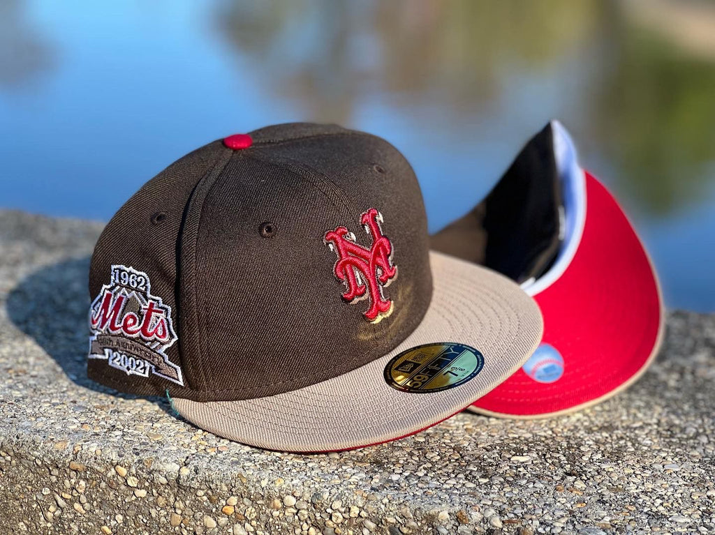 NEW YOEK METS 40TH ANNIVERSARY RED BRIM NEW ERA FITTED HAT