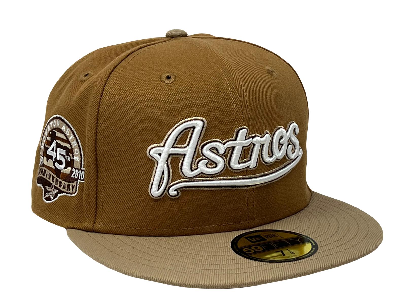Houston Astros Yellow Brown Bock 45th Anniversary Side Patch Gray